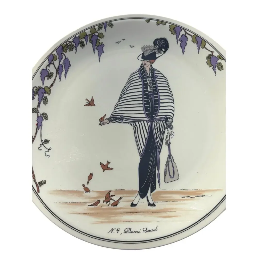 Villeroy & Boch DESIGN 1900 Bread Plate #4 Demi Deuil Art Deco Women Retired